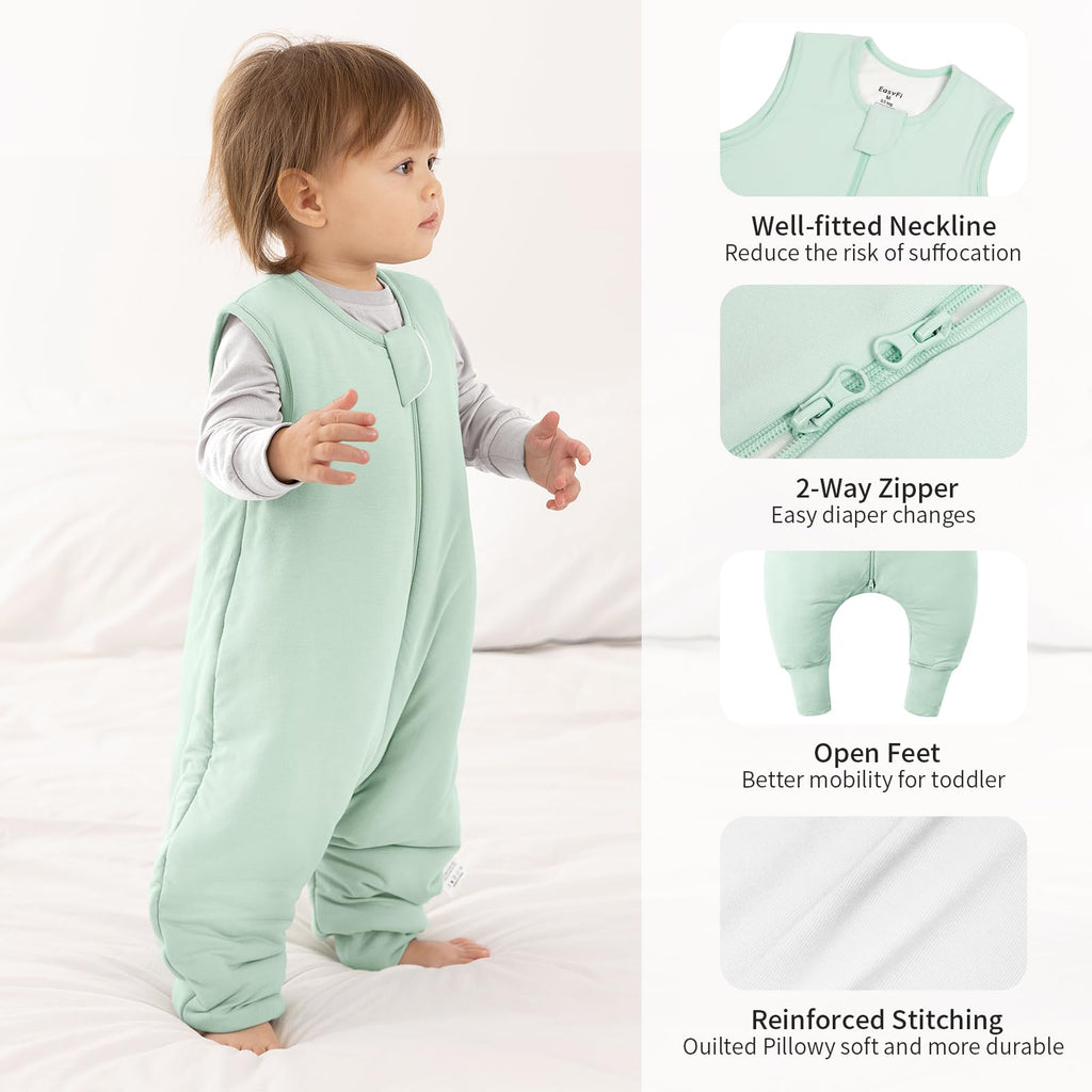 Rayon Made from Bamboo 0.5 TOG Summer Toddler Sleep Sack with Feet 2T-3T