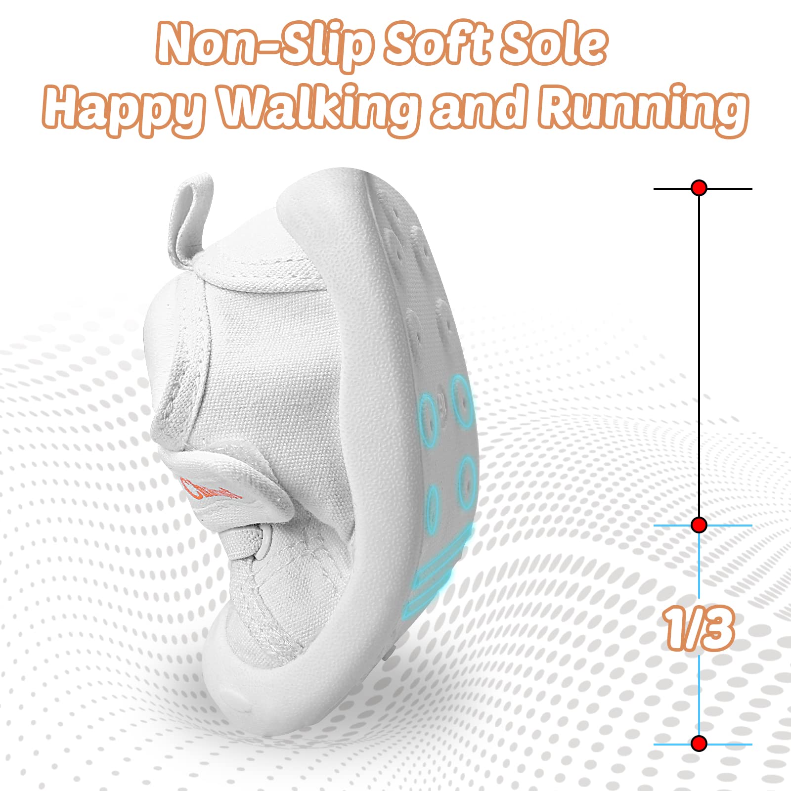 Charrost Baby Walking Shoes Toddler Girl Boy Soft Breathable Canvas Shoes