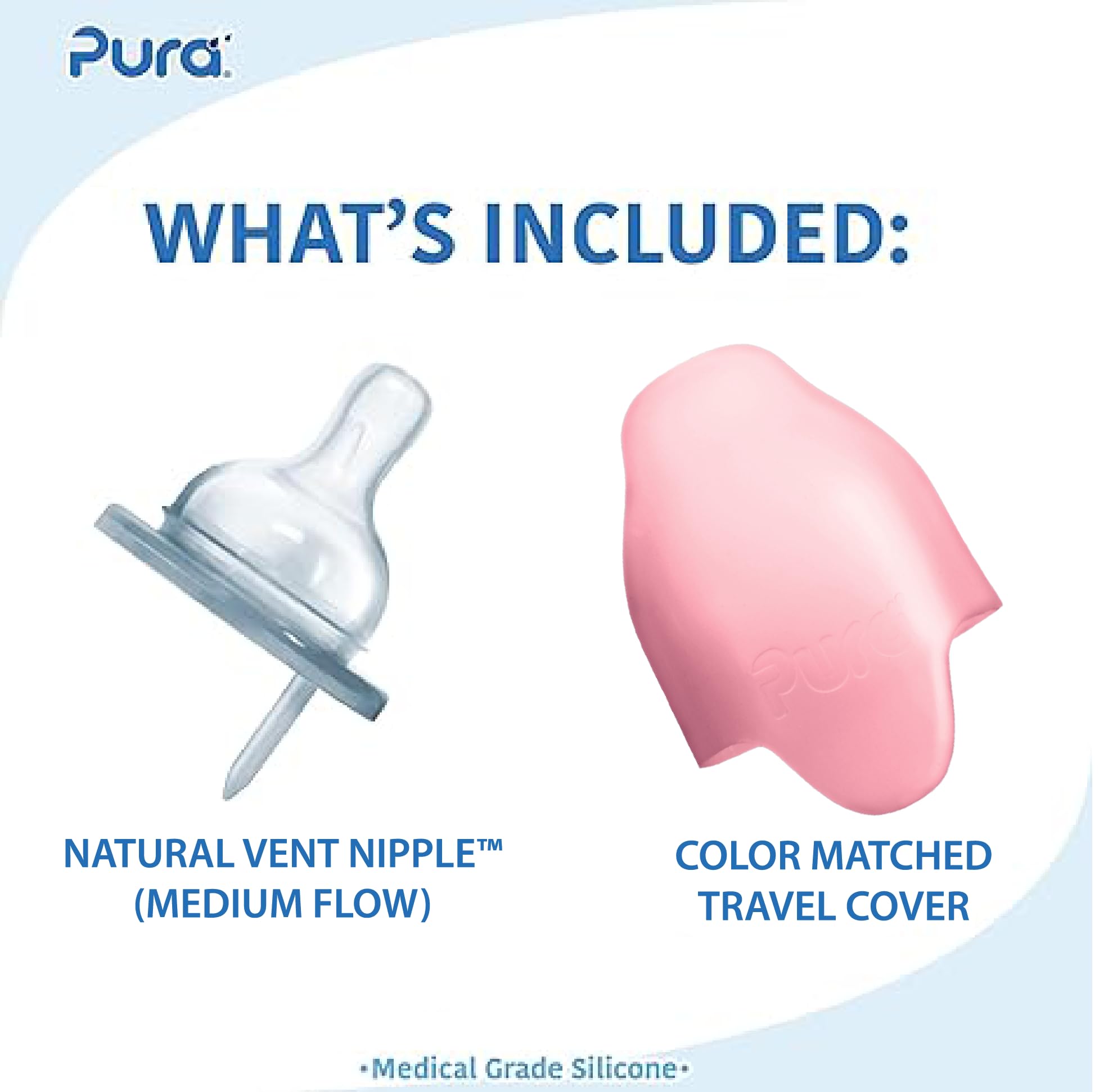 Pura Kid 7oz Stainless Steel Insulated Baby Bottle - Anti-Colic, Plastic-Free