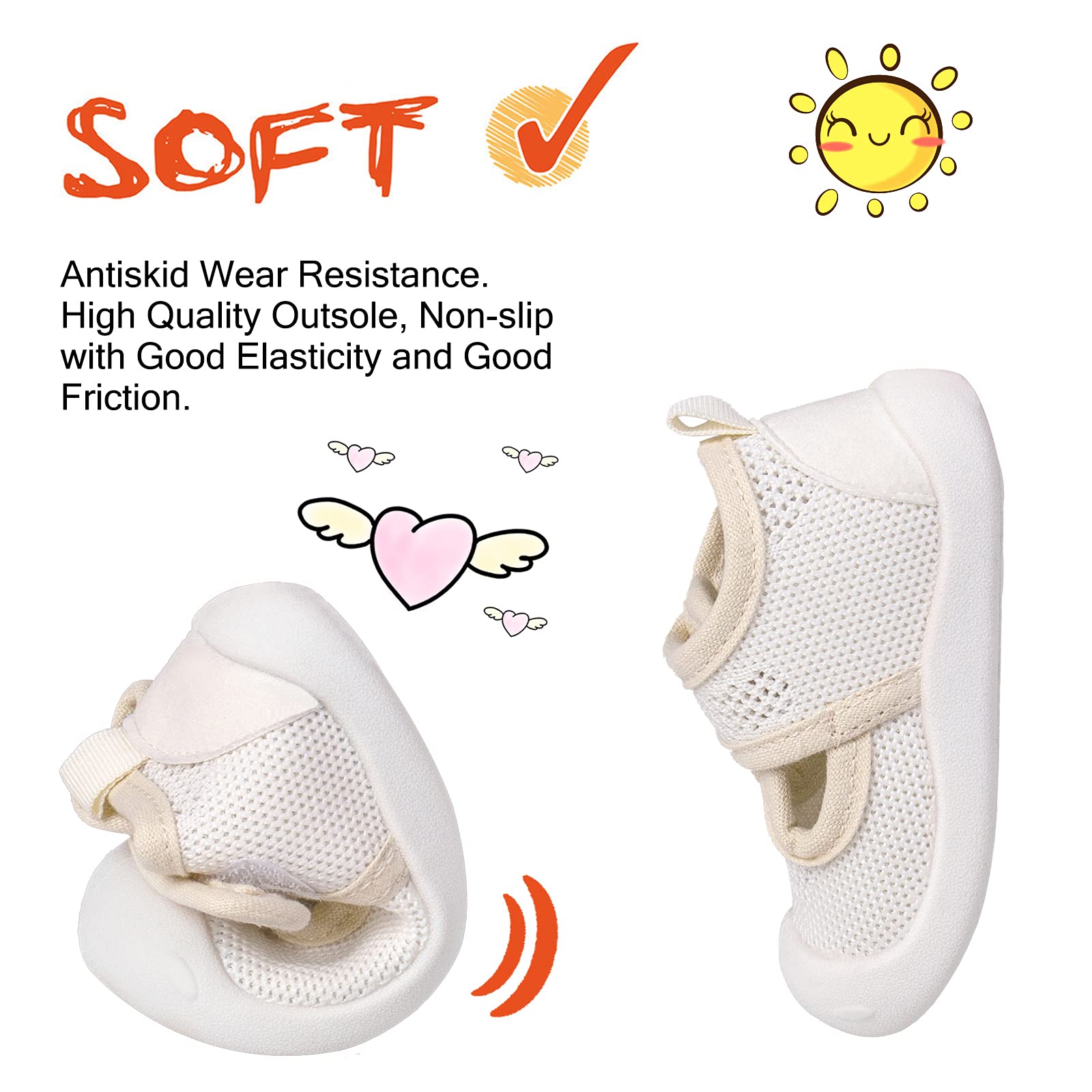 Charrost Baby Sandals Toddler Wide Toe First Walker Shoes