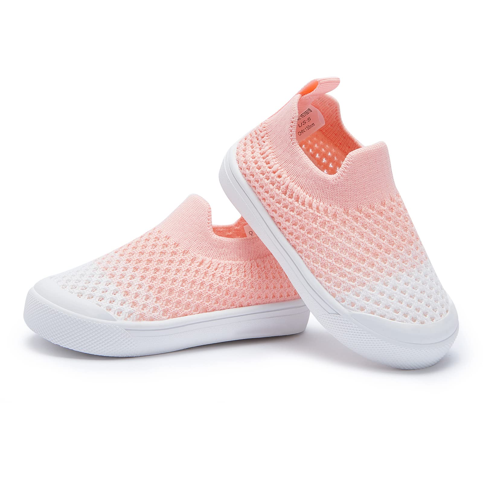 BMCiTYBM Toddler Walking Shoes Baby Boy Girl Barefoot Sneakers Pink Size 8