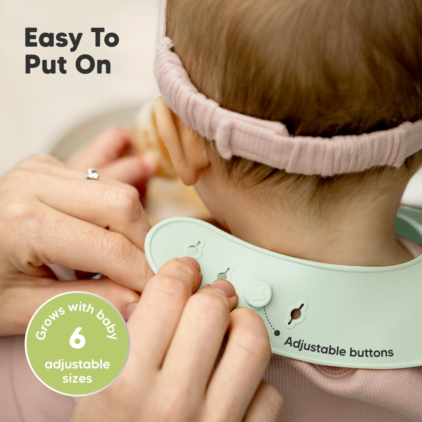 KeaBabies 2-Pack Silicone Bibs for Babies, Toddlers Girl, Boy (Pastel Sky)