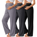 Sweetyweee 3 Pack Maternity Wide Leg Lounge Pants, 3-Color, X-Large