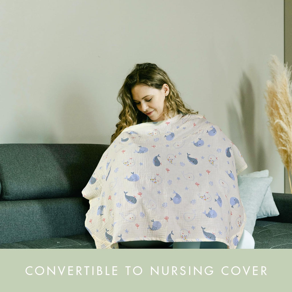 ANYEDDE 2-Pack Nursing Cover for Breastfeeding, Muslin Breastfeeding Covers