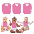 Giggly Goose 3 Pack Drooling Bibs for Babies | Premium & Soft Organic Cotton Teething Bibs with Snaps and Fleece Backing