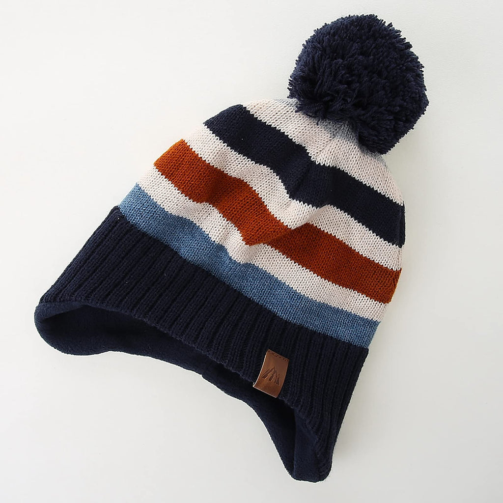 LMLALML Boys Winter Hat Scarf Set Earflap Knitted Beanie for Kids