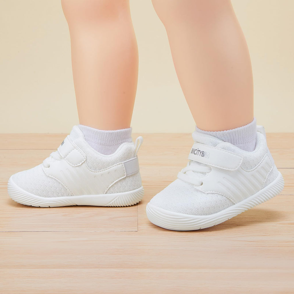 BMCiTYBM Baby Boy Girl Shoes Infant Walking Sneaker White Size 6-12 Months