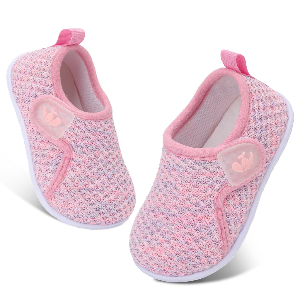 FEETCITY Toddler Shoes Baby Sneakers Boys Girls First Walking Shoes Newborn Crib Shoes Pink Purple