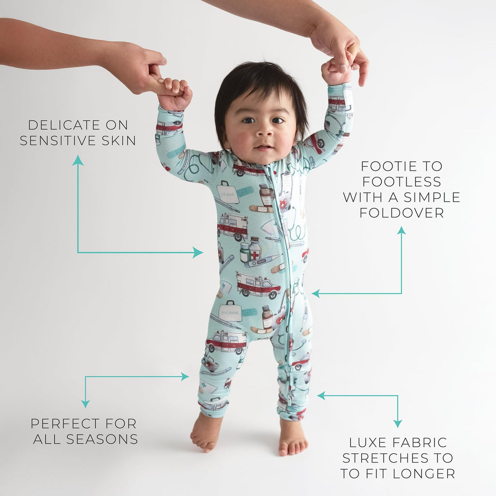 Posh Peanut Convertible Baby Sleepers, Boy Toddlers Footless Pajamas