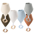 COOROBIN Baby Bandana Drool Bibs 6-Pack 100% Cotton Baby Bibs with Teether, Soft & Absorbent Teething Essentials for Newborn Boys and Girls