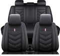 Leather Car Seat Covers Fit for LR Range Rover Evoque 2019-2025, 5 Seater Waterproof and Wear-Resistant Seat Cover Interior Accessories(Full Set,Black)