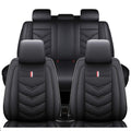 TENDER GLOW Leather Car Seat Covers Fit for LR LR4 2009-2016, 5 Seater Waterproof and Wear-Resistant Seat Cover Interior Accessories(Full Set,Black)