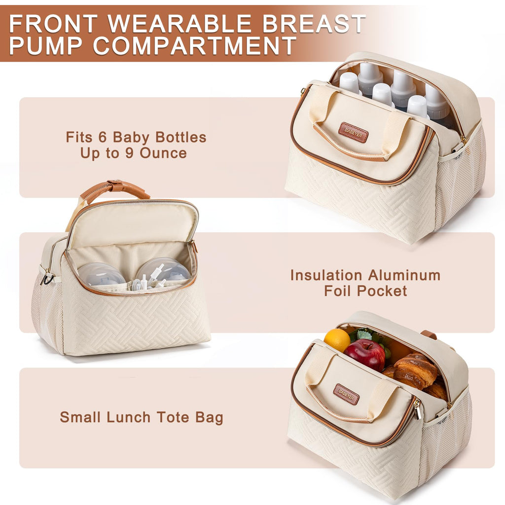 Breastmilk Cooler Breast Pump Bag with Ice Pack Fits 6 Bottles Up to 9 Oz