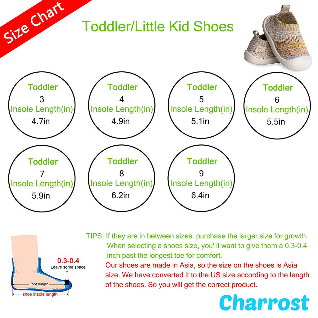 Baby First-Walking Shoes 1-4 Years Kid Shoes Trainers Toddler Infant Boys Girls Soft Sole Non Slip Cotton Mesh Breathable Lightweight Slip-on Sneakers Outdoor(Yellow,5 Toddler) T16
