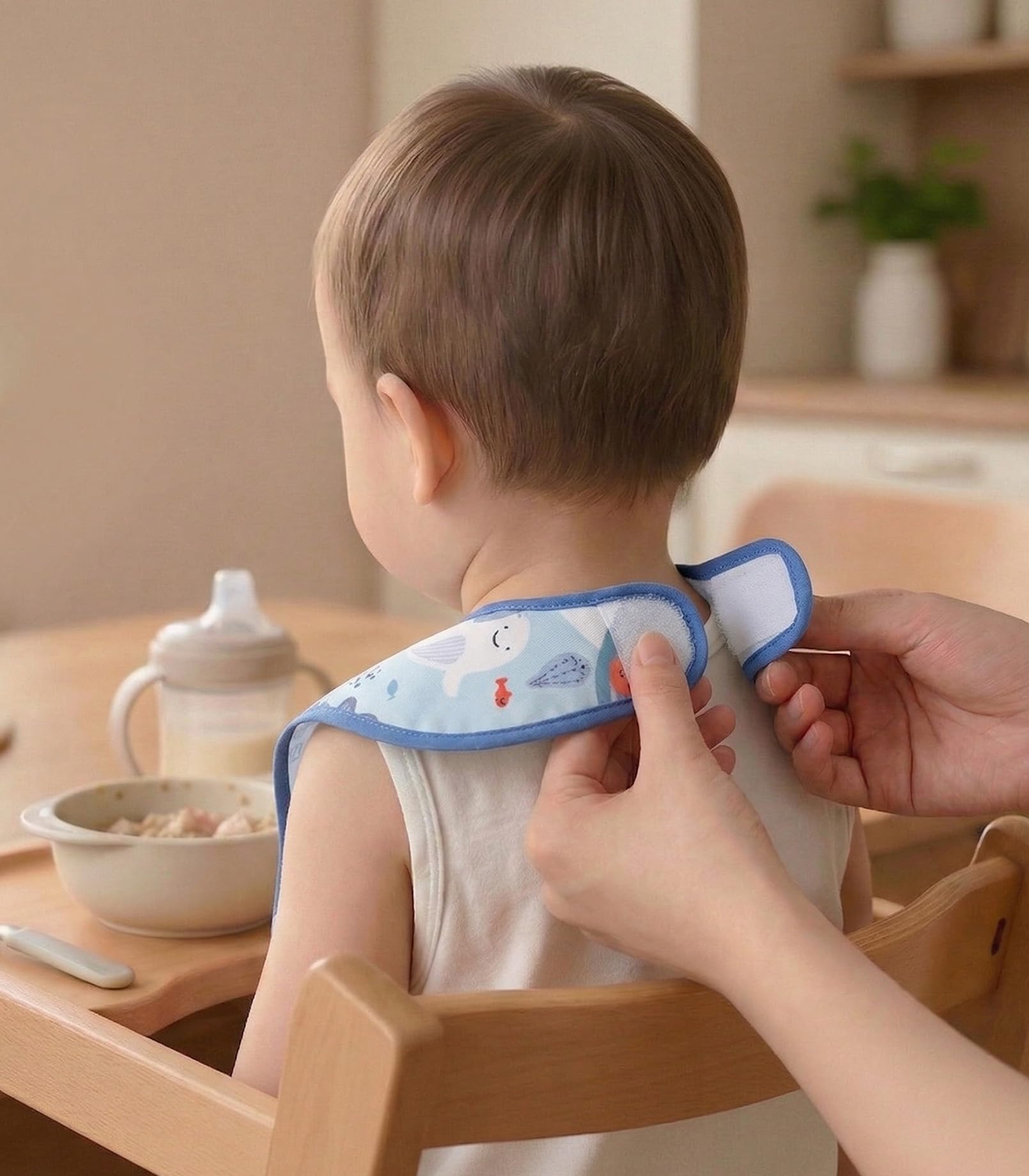 CIVARUA KIDS 3 Pack Waterproof Baby Bibs for Eating, Mess Proof Feeding Bib