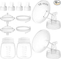 18mm Flange Kit Compatible with Spectra S1/S2/9 Plus/Motif Luna, Includes Flange 18mm, Bottles, Tubing, Valves, and Backflow Protectors