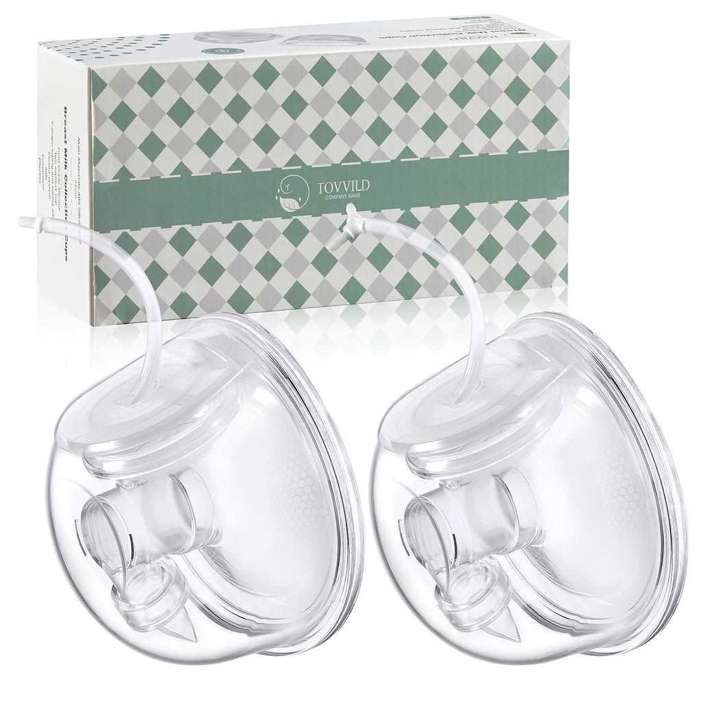 TOVVILD 24mm Wearable Milk Collection Cup for Spectra, Compatible with Spectra S1 S2 Baby Buddha Pumps, 8OZ Milk Cups