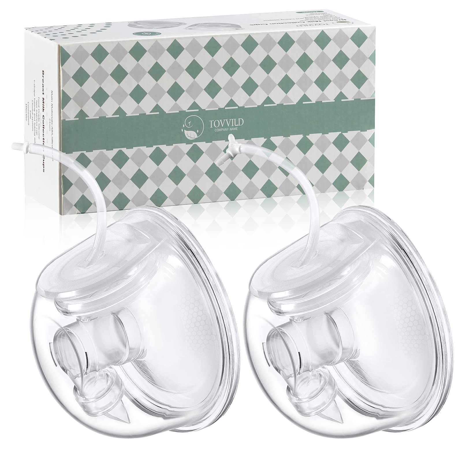 TOVVILD 24mm Wearable Milk Collection Cup for Spectra, Compatible with Spectra S1 S2 Baby Buddha Pumps, 8OZ Milk Cups
