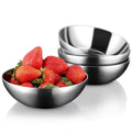 Miusco Stainless Steel Bowls for Kids, 18/8 Stainless Steel Toddler Bowl, BPA-Free, Durable & Easy Clean, 4 Pack - 14.5 oz Perfect for Baby Meals, Snacks, Serving and Travel & Home Use，Silver
