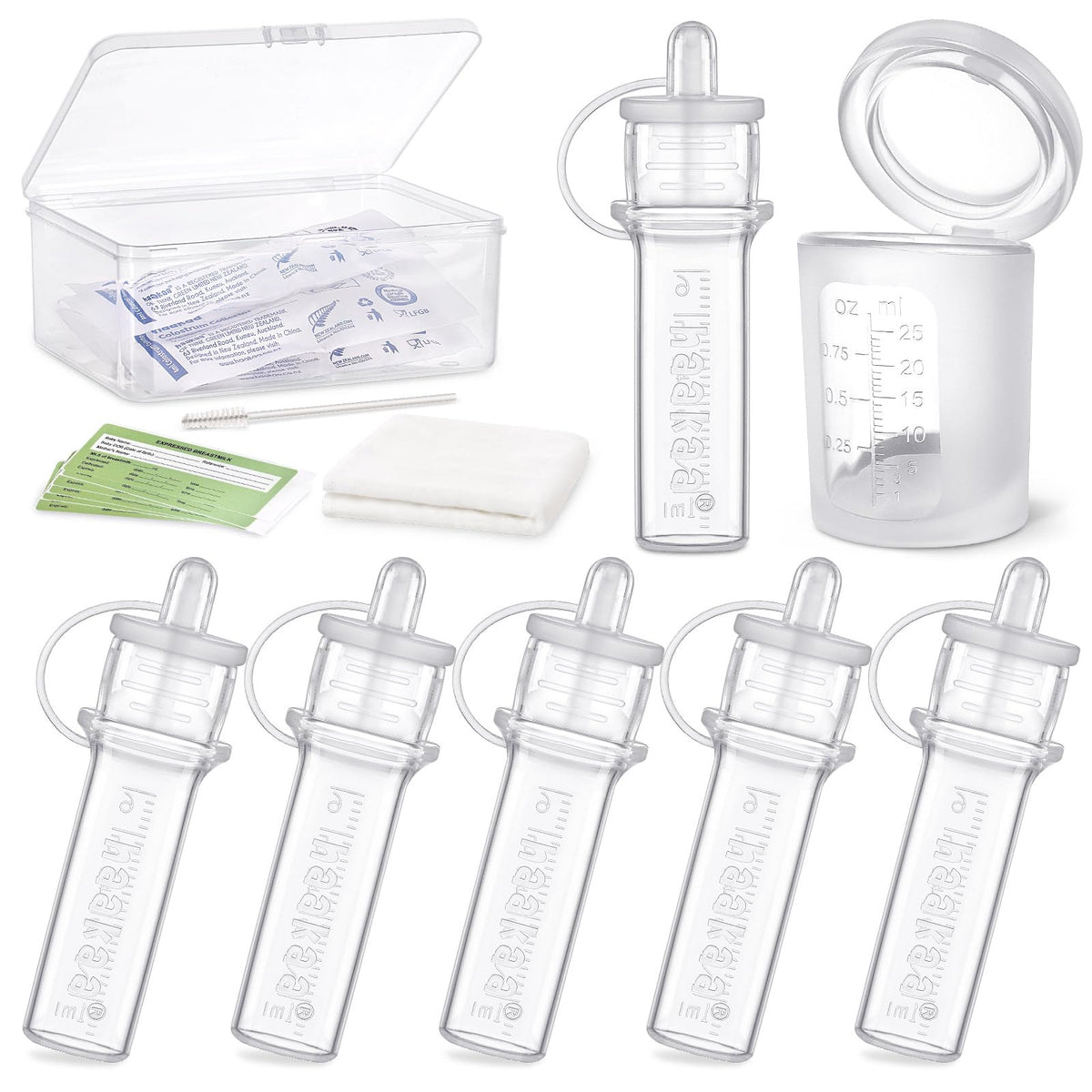 haakaa Colostrum Collector Kit for Collecting & Newborn Feeding, 4ml-12pcs
