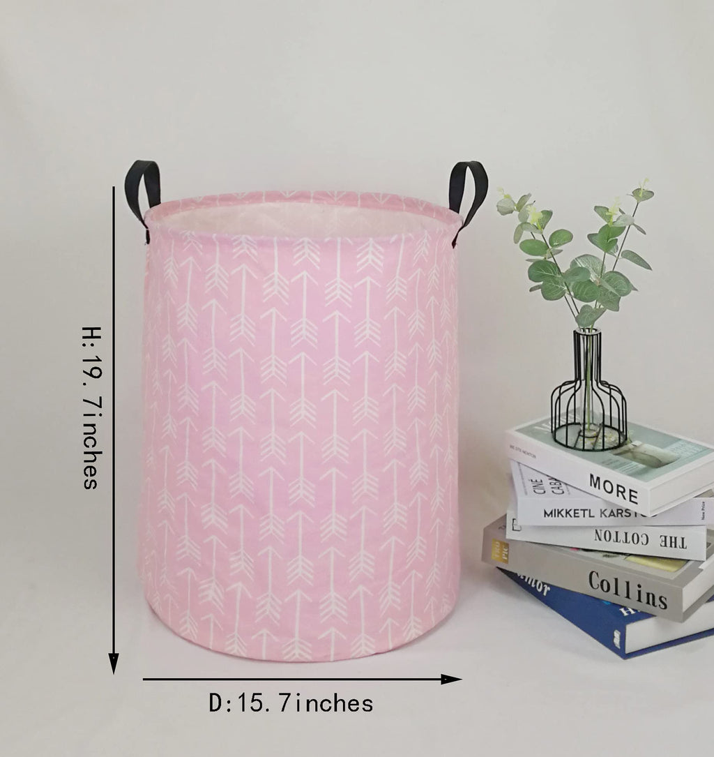 DUYIY Kids Laundry Hamper Storage Basket Laundry Organizer Hamper Storage Bins Clothes Box Nursery Hamper Gift Basket with Handles (Arrow)