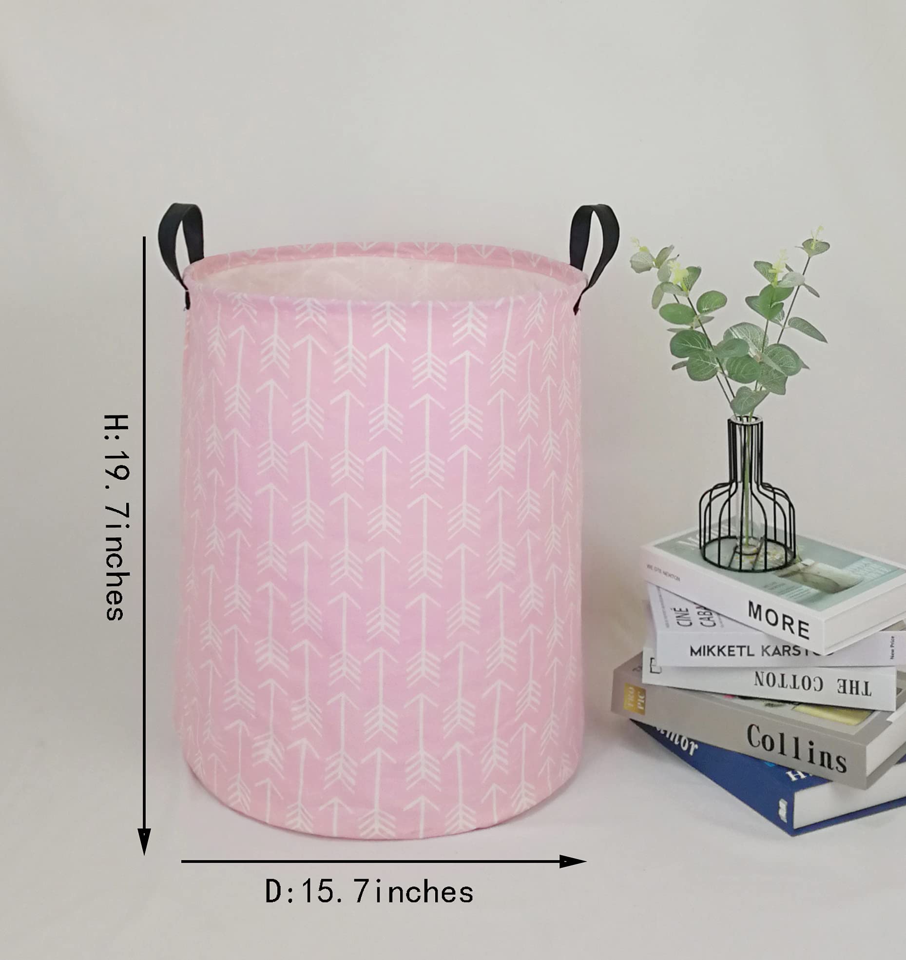 DUYIY Kids Laundry Hamper Storage Basket Laundry Organizer Hamper Storage Bins Clothes Box Nursery Hamper Gift Basket with Handles (Arrow)
