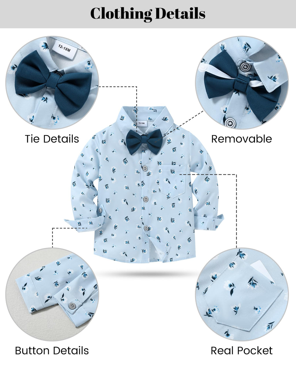 nilikastta Boys Pink Suit Suit For Toddler Boys Baby Boy Dress Clothes Boy Boys Gentleman Wedding Outfit Formal Dress Shirt/Bowtie/Suspender Pants 12-18Months