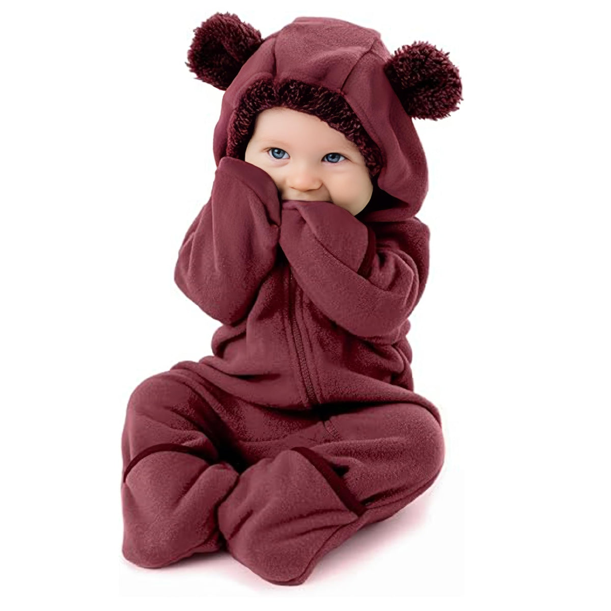 Cuddle Club Fleece Baby Bunting Bodysuit Hoodie, Newborn - 5T