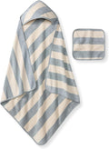 Burt's Bees Baby Hooded Woven Terry Towels Organic Cotton, Unisex Bath Essentials, Soft Nursery Towel for Infants, Toddlers, Kids