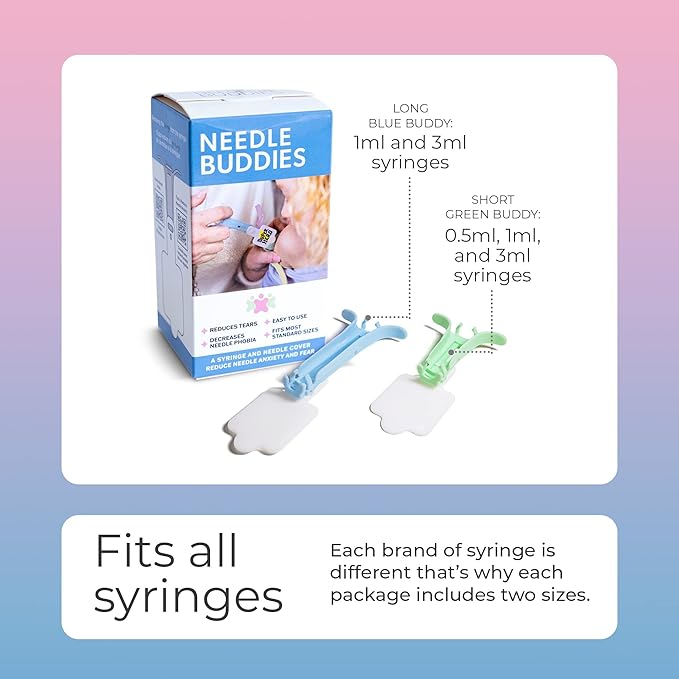 A Syringe Clip On to Disguise The Syringe and Scary Needle. Ideal for Use with Kids Who Have an Aversion to Getting Injections. Provides Relief for Childhood Injection Fear