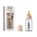 BIBS Baby Glass Bottle Complete Set 110 ml | BPA Free Natural Rubber | Made in Denmark | Blush