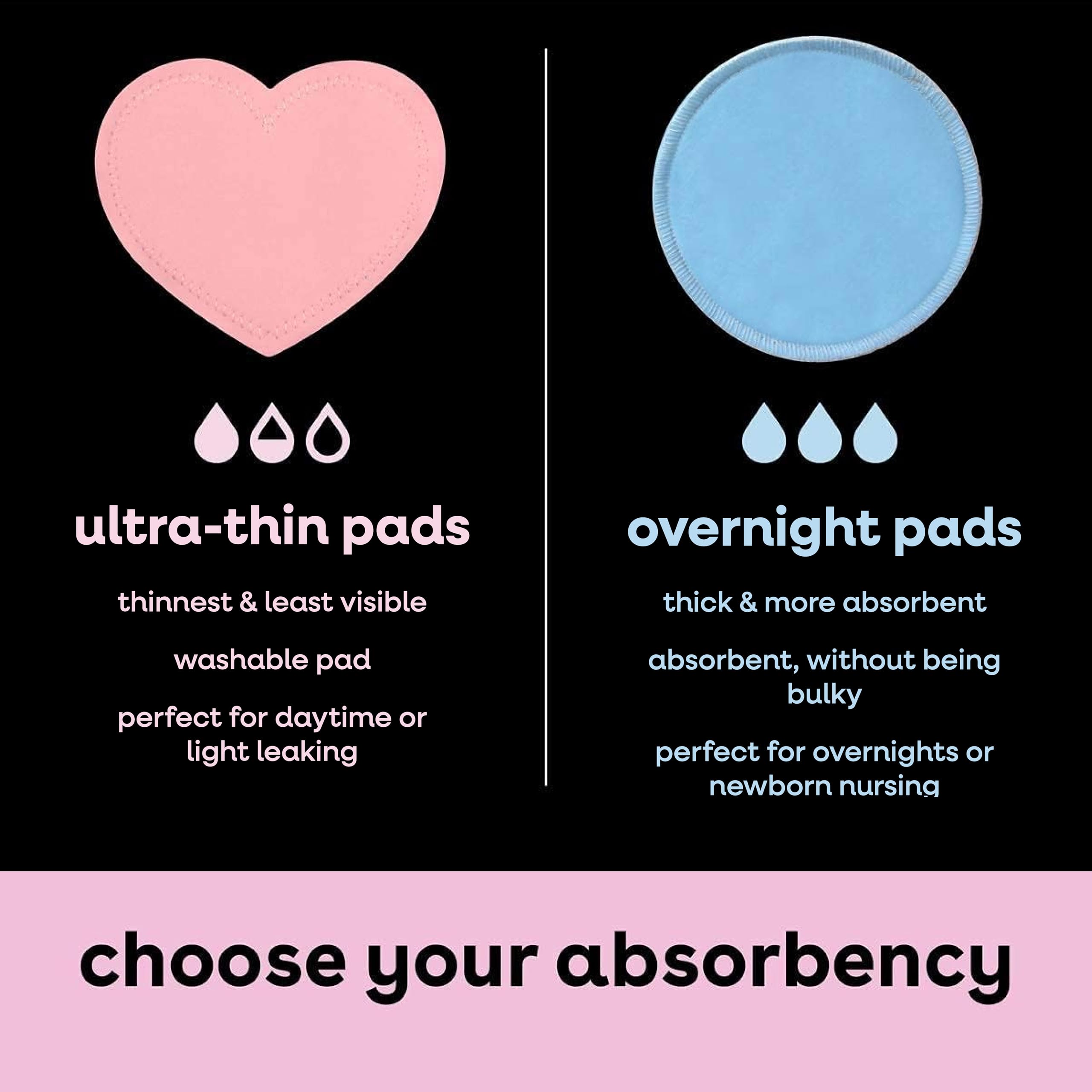 Bamboobies Soft Reusable Nursing Pads for Breastfeeding, Regular, 12 Count