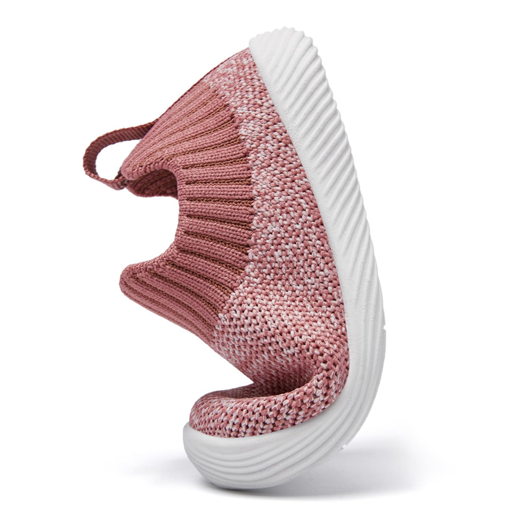 MORENDL Toddler Shoes Baby Walking Sock Shoes Non-Slip Breathable Boys & Girls Sneakers Infant Tennis Shoes Mixed Pink Size 9