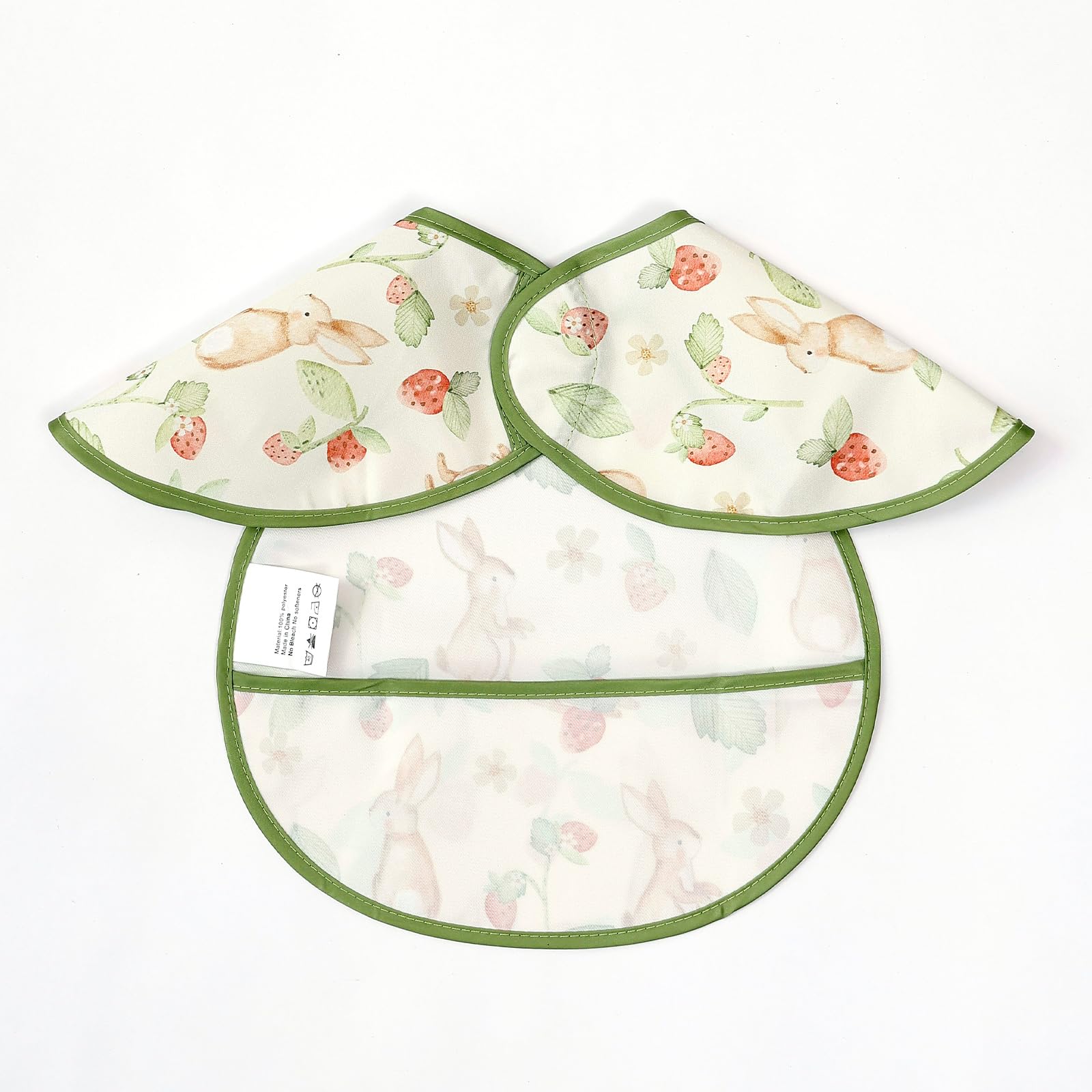 CoolaPeach 3Pack Mess Proof Lightweight Baby Bibs for Eating