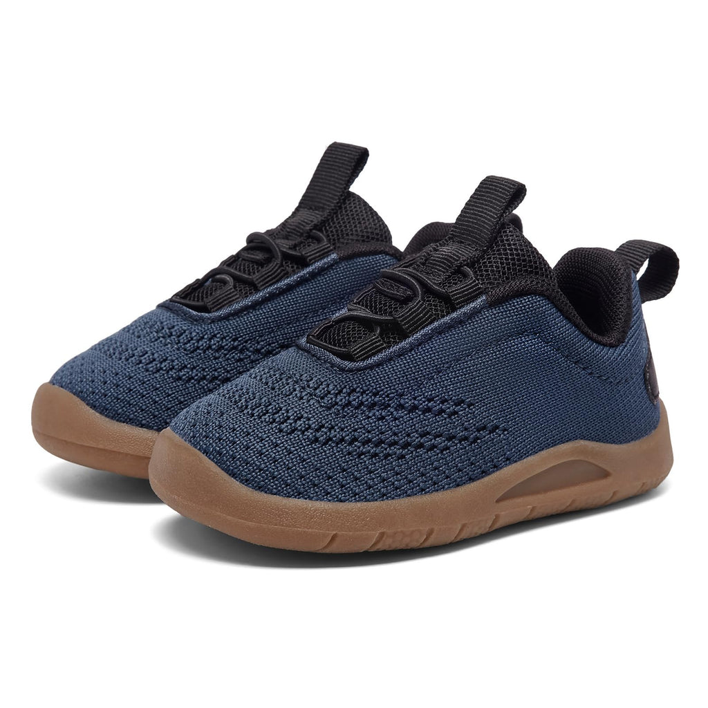 MORENDL Toddler Sneakers Baby Slip On Walking Shoes Non-Slip Breathable Boys & Girls Running Shoes Infant Tennis Shoes Blue Black 8 Toddler