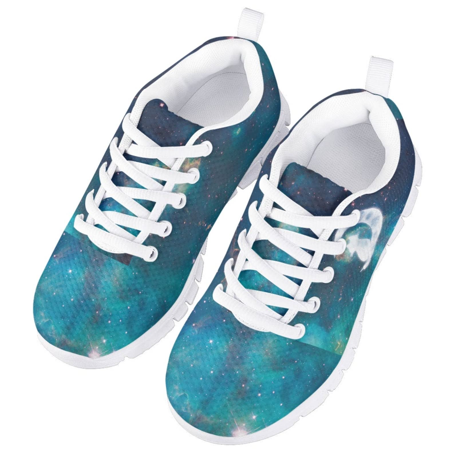 MARSVOVO Toddler Girl Slip On Sneakers Lightweight Breathable Athletic Slip On Girl Running Shoes No Lace Comfortable Sport First Shoes for Walking Boy Girl Blue Starry Sky Design Size 11.5 US