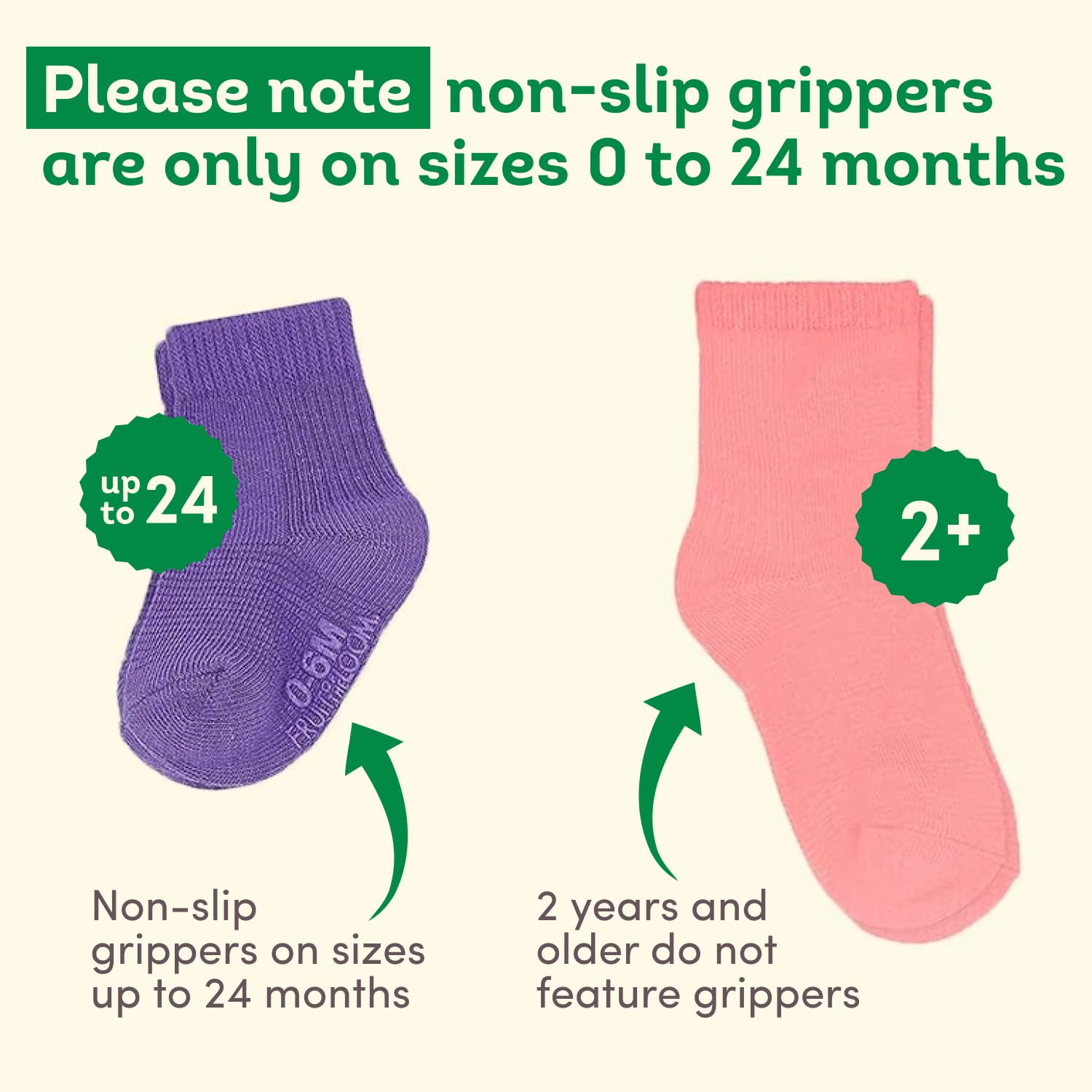Fruit of the Loom Baby & Toddler Grow & Fit Flex Zones Cotton Stretch Crew Socks - Unisex, Girls, Boys (6-12 Months, White)