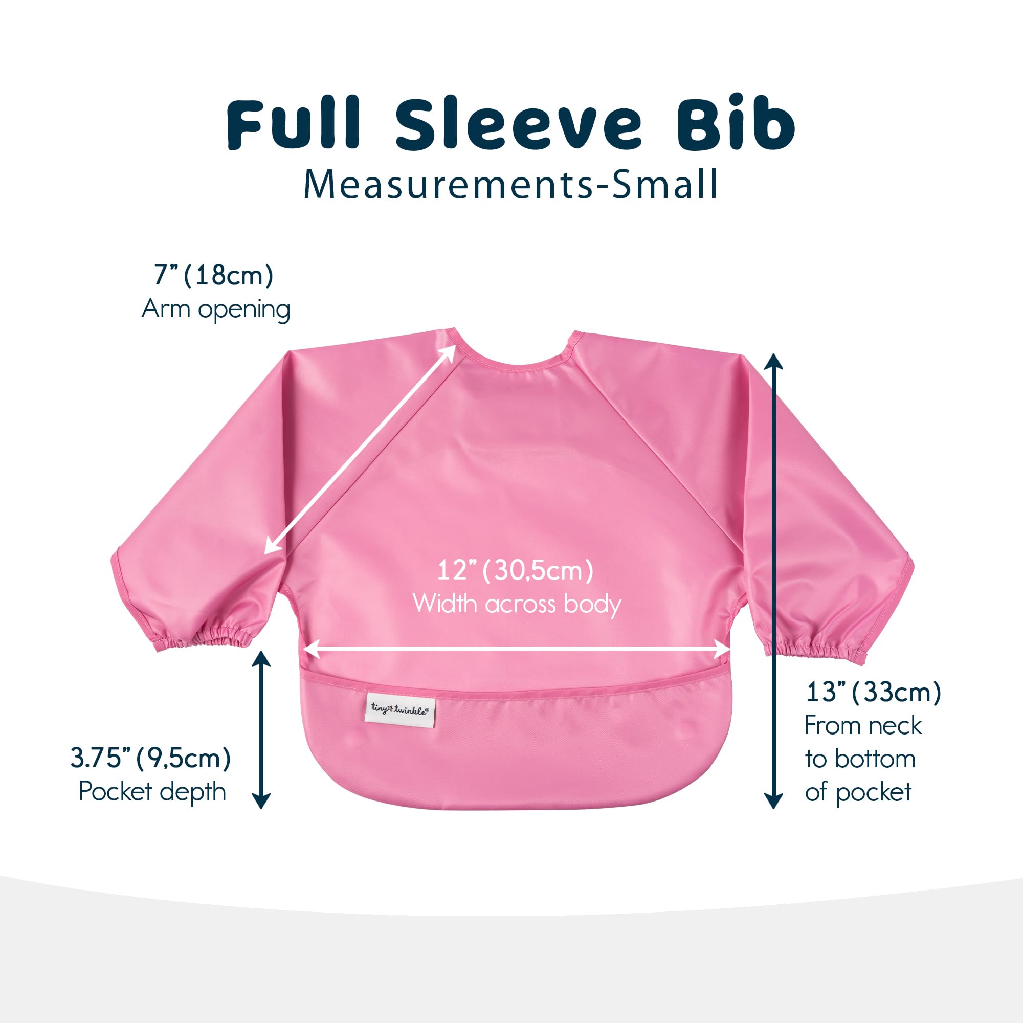 Tiny Twinkle Long Sleeve Bib for Babies & Toddlers | 2-Pack Waterproof Smock Bib for Eating | Machine Washable & Mess-Proof Feeding Essentials | Newborn Shower Gift (Sweet Treat,6–24M)