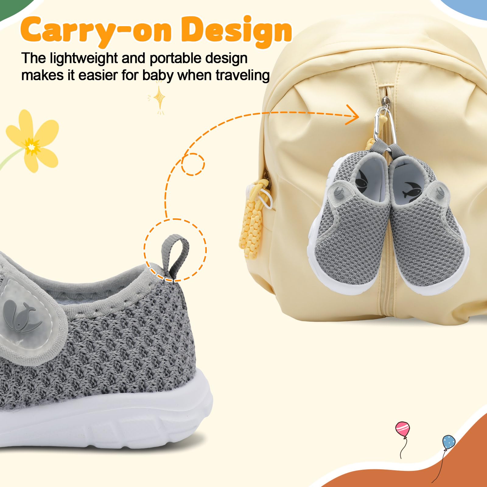 FEETCITY Toddler Walking Shoes Baby Sneakers Boys Girls First Walking Shoes Newborn Crib Shoe Grey