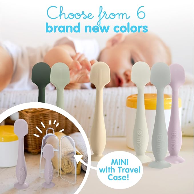 Baby Bum Brush - BPA-Free Diaper Cream Spatula with Suction Cup Base, Soft & Flexible Silicone, Wipe-Clean, Mom-Invented Diaper Bag Essentials (Lavender)