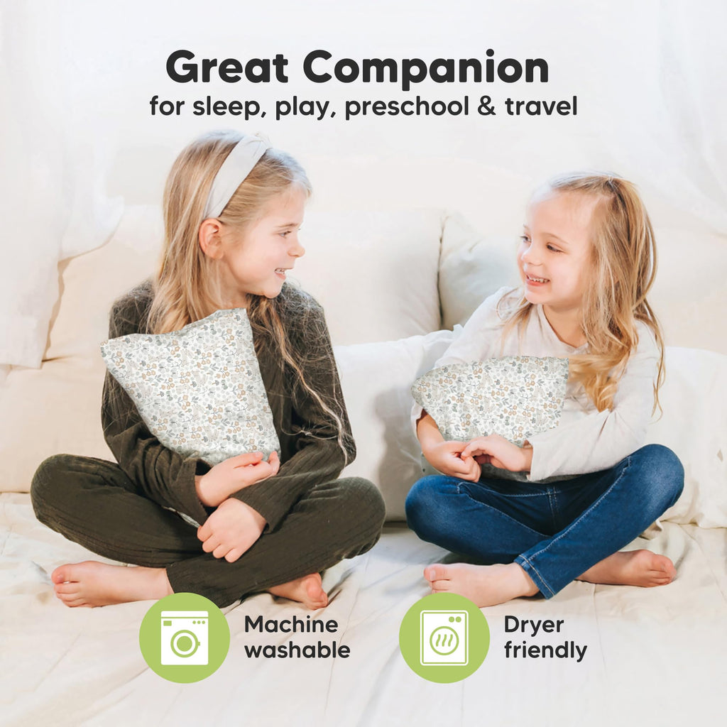 Mini Toddler Pillow with Pillowcase, 9x13 My Little Dreamy Pillow (Prairie)
