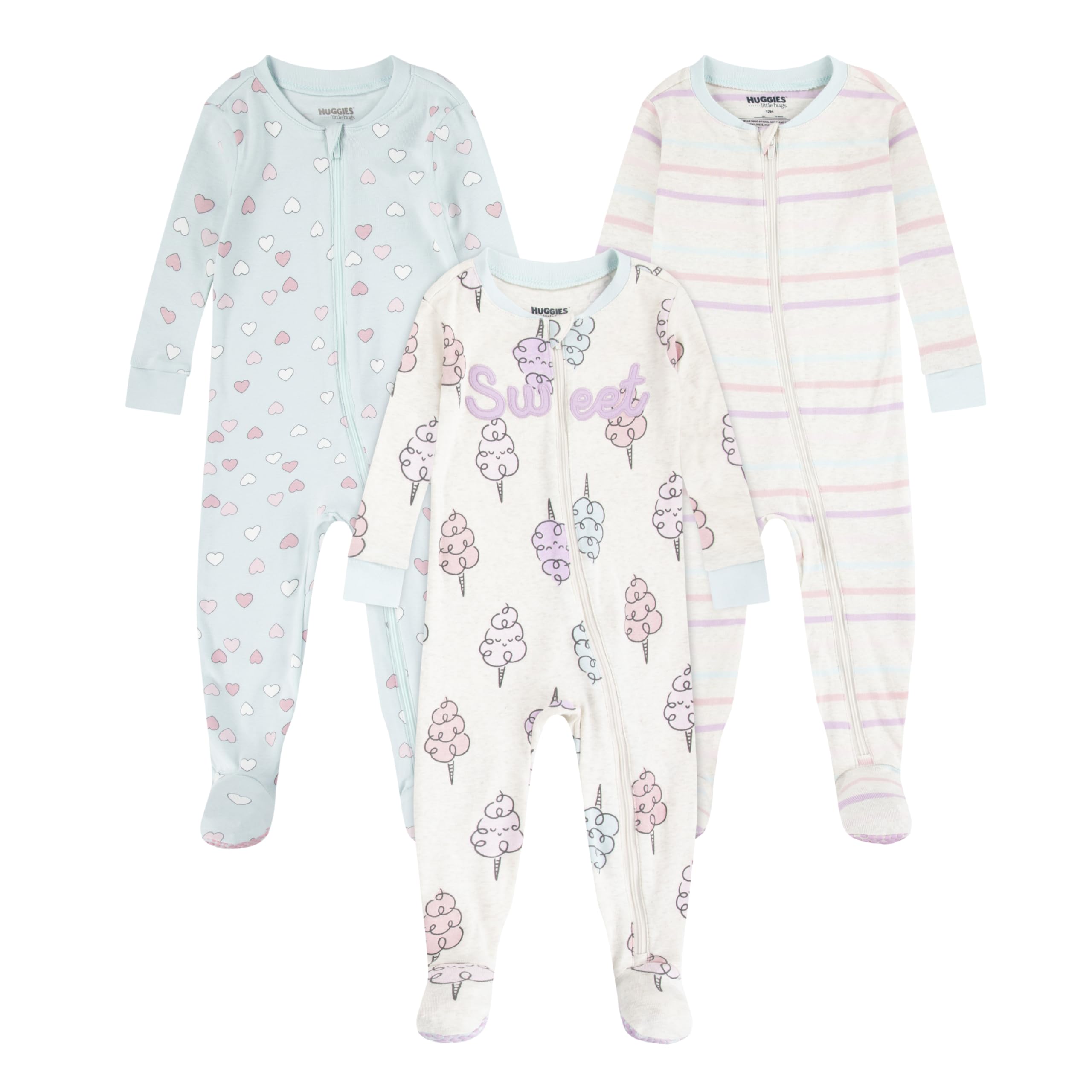 HUGGIES 3-Pack Footed Coverall
