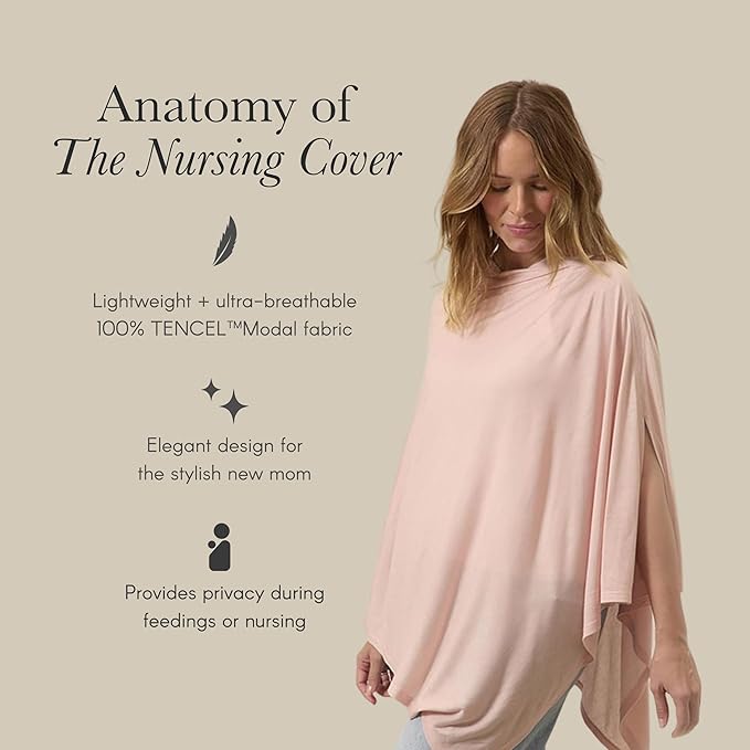 Solly Baby Nursing Cover, Ultra-Breathable, Lightweight Breastfeeding Cover-Up, Buttery-Soft Fabric, Universal Fit, Postpartum Essentials, Newborn Must Haves, Bleu Toile
