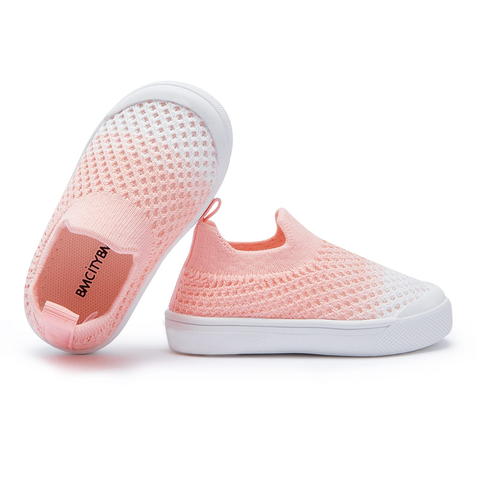 BMCiTYBM Toddler Walking Shoes Baby Boy Girl Barefoot Sneakers Pink Size 8
