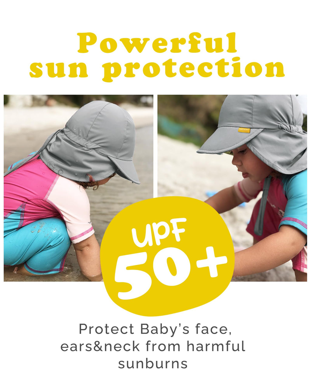 FURTALK Baby Sun Hat Girls and Boys Summer Beach Swim Hat Essentials UPF 50+