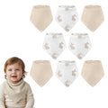 LILY O LAUREL Muslin baby bandana bibs for drooling and teething, 100% cotton, Baby bib for boys and girls, Muslin Bibs – Pack of 8