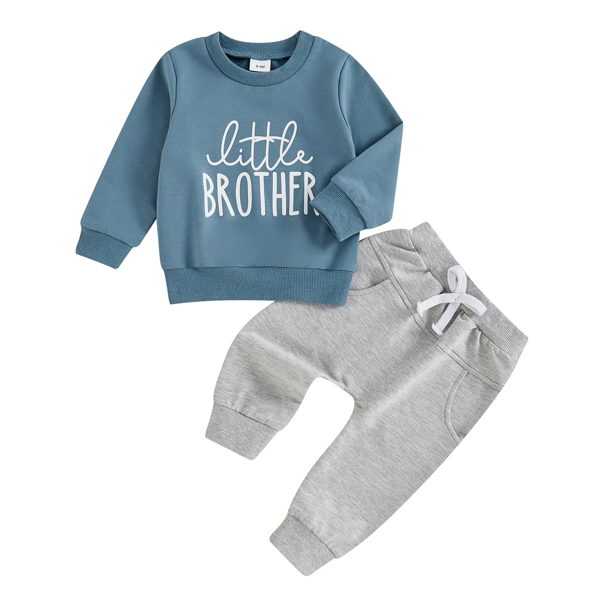 Sejardin Toddler Baby Boy Fall Winter Outfit Long Sleeve Letter Print Sweatshirts and Jogger Pants Infant Boy Clothes (Dads Little Dude Khaki, 12-18 Months)