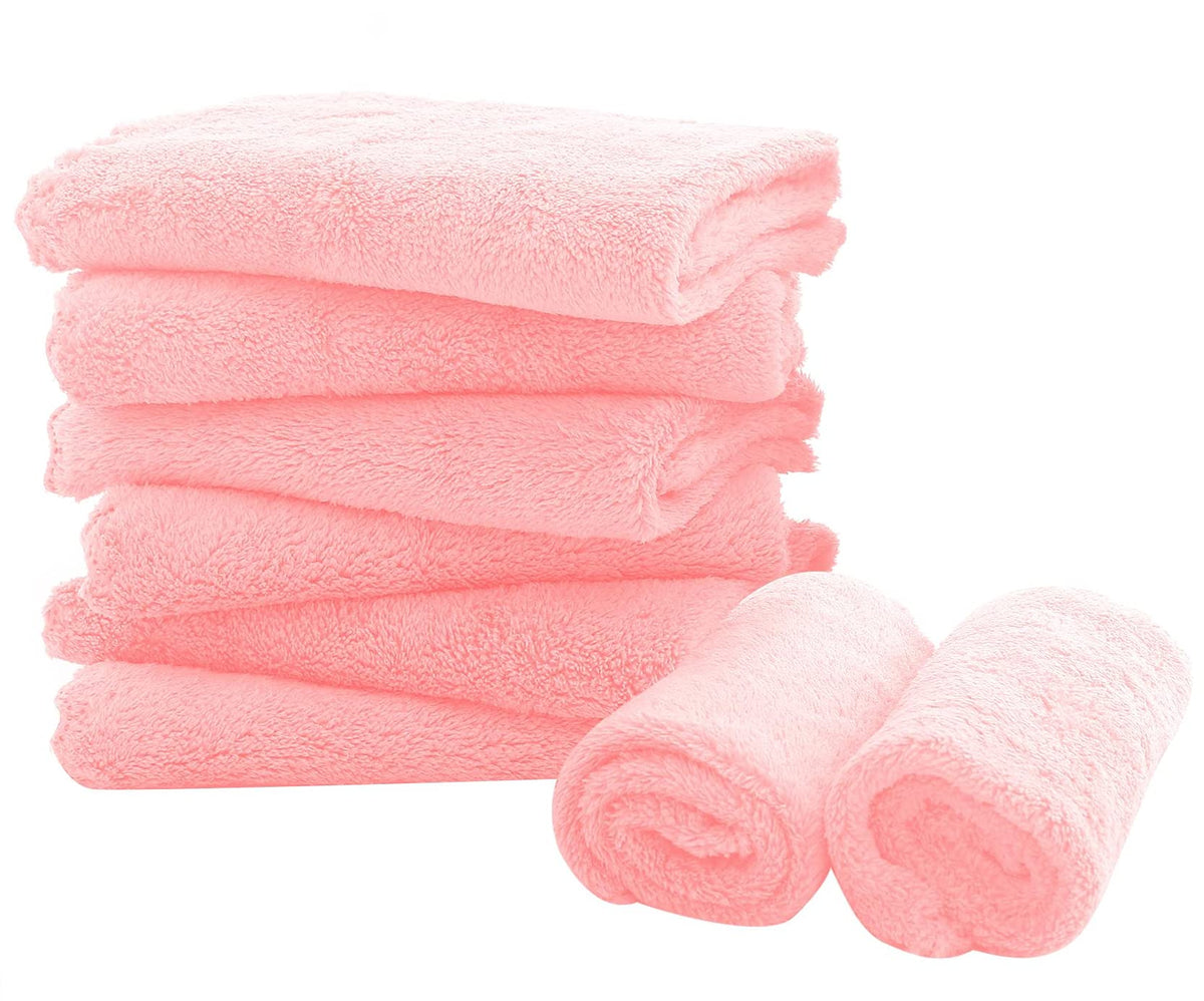 Spotted Play 16 Pack Burp Cloths for Baby - 20" x 10" Ultra Absorbent Coral Fleece Burping Cloths, Newborn Towel - Milk Spit Up Rags - Grey