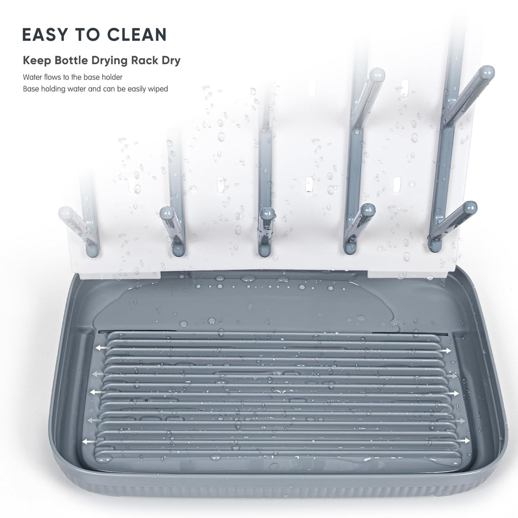 Termichy Baby Bottle Drying Rack：Large Vertical Space Saver for Countertop