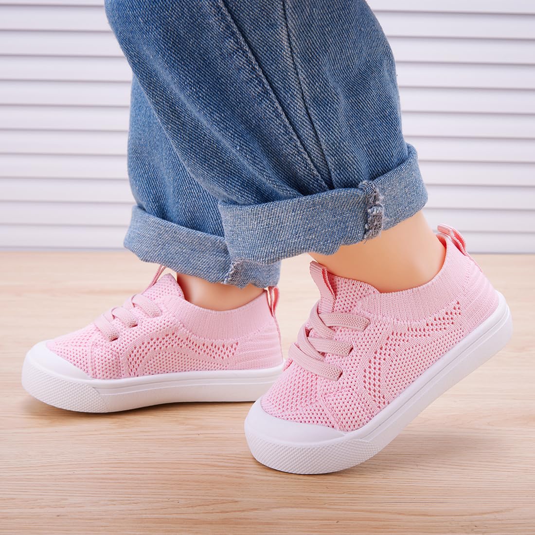BMCiTYBM Baby Walking Shoes First Infant Sneakers Pink Size 6-12 Months